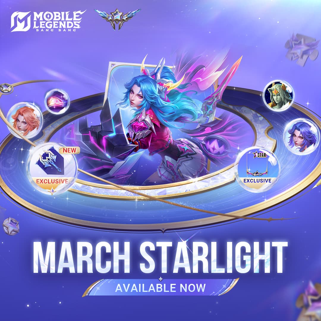 MLBB March StarLight Pass: Freya "Starborn Resolve", Double COA & Radiant Kits